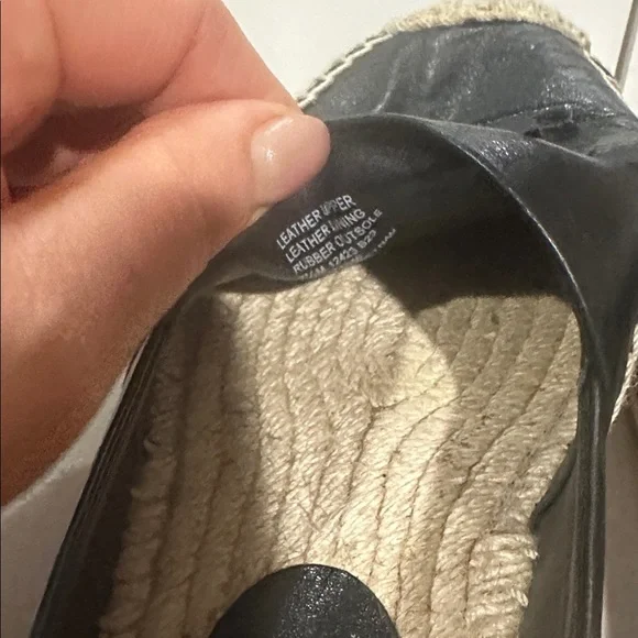 Tory Burch Black Leather Espadrilles with box - Picture 6 of 8